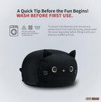 Stuffed Animal Storage Bean Bag Chair Cover for Kids Black Cat Beanbag Chair for Girls Large Size Toy Organizer Cover Only Without Filling