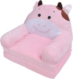 Foldable Kids Sofa Cute Cartoon Soft Comfortable Children Folding Couch Sofa Bed for Boys Girls Bedroom (2 Layers)