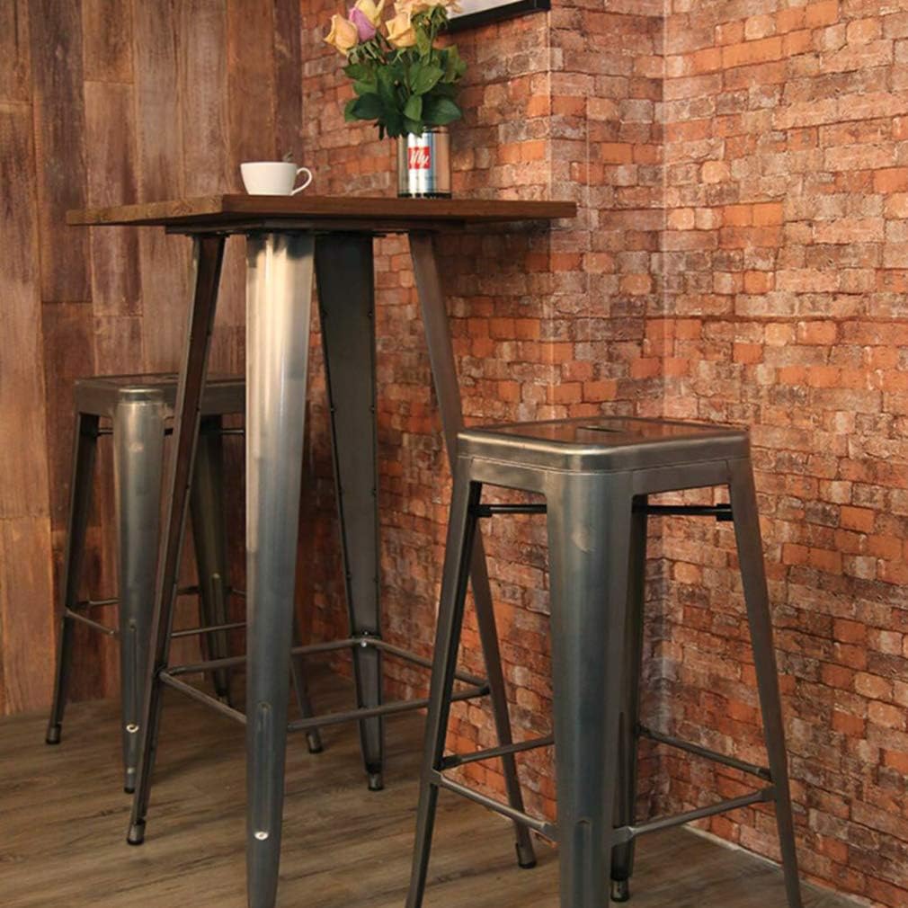 FDW 30 Inches Bar Stools Set of 4 Bar Stools Counter Height Metal Stool Patio Stool Stackable Barstools Kitchen Counter Stool Indoor/Outdoor Stool Metal Bar Stools Moden Dining Chairs