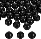 MECCANIXITY 100pcs 20mm Black Pearl Beads ABS Faux Pearls Vase Fillers 300g Ornament Filler for Crafts Centerpieces Jewelry Making Aquarium Decoration