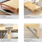 Camping Bed Temporary Household Folding Bed, Office Nap Hard Board Folding Bed(XL)