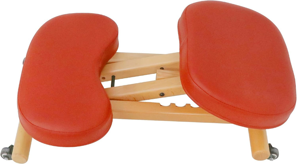 Massage Ergonomic Kneeling Chair, Adjustable Height Posture Stool for Home and Office - Neck and Back Pain Relieving | Spine Tension Relief- Thick Comfortable Cushions (Cinnamon)