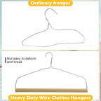 Didaey 5 Sets Heavy Duty 18" Drapery Hangers with Strong 10.5 Gauge Alloy Steel Wire for Heavy Items (Silver)