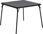 Flash Furniture Madison 5-Piece Folding Card Table and Chairs Set, Portable Event Table and Chairs Set, Black
