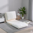 Cvortll 4-in-1 Folding Sofa Bed, Memory Foam Bean Bag Chair, Large Convertible Couch for Adults, Bedroom, Living Room, Apartment (Beige-Small)