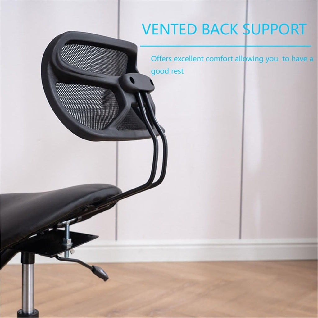 Kneeling Chair with Back Support for Office & Home | Ergonomic Posture Correction Stool | Angled Seat Design for Extended Sitting Comfort | Adjustable Computer Chair to Improve Posture