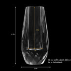 Kitcom Small Flower/Bud Crystal Vase Decorative Vases for Home or Wedding, Outline Dimensions W2.4''xH4.7'', Clear with Gift Box