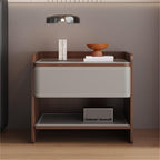 Modern Nightstands with Drawer and Open Storage Shelf Wooden Bedside Table End Table with Storage Sofa Side Table for Indoor Living Room Creative idea(Gray)