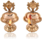 DSS-Pure Brass Shanku Chakra kuber Diya Diwali Decoration Item for Home Decor - Brass shanku Chakra kuber Diya for puja Room & Office Decor, Living Room, Diwali Festival Gift Item