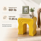 Modern Arch Stool, Creative Side Table Modern Minimalist End Table, 18.5 Inch Sofa Side Table for Bedroom, Living Room, Office (Ginger Color)