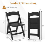 Giantex 20-Pack Folding Chairs, Portable Resin Event Chairs with Padded Seat, All-Weather Resin Frame, 1100 lbs Static Capacity, Lightweight Foldable Chair for Office, Wedding, Party, Outdoor