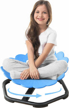 YGJT Kids Sensory Swivel Chair, Spinning Chair for Autistic Kids & ADHD Children, Autism Sensory Products Sit and Spin Activity Toys, Toddler Wobble Training Body Coordination, Blue