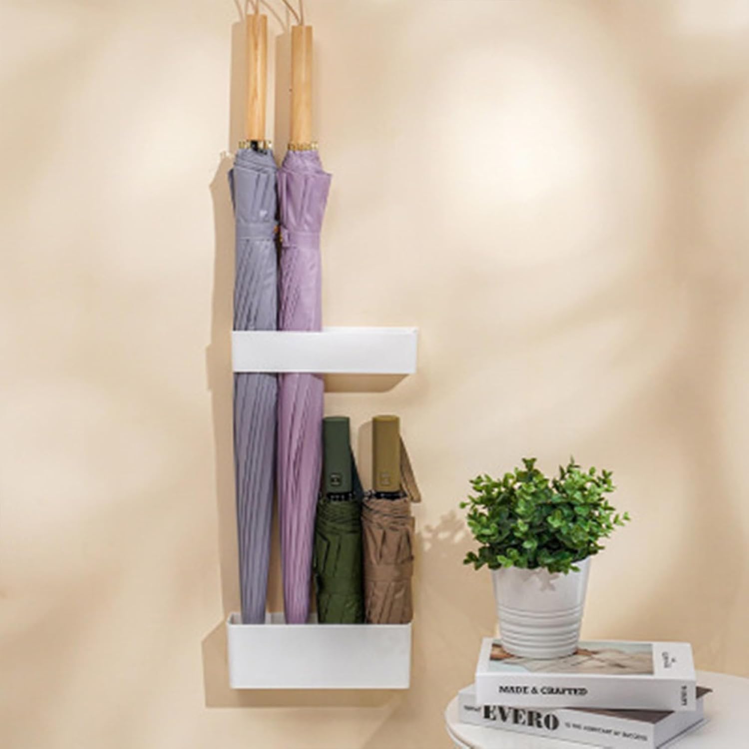 Umbrella Stand Holder,Drill - Free Magic - Tape Umbrella Holder | Wall - Mounted Standing Umbrella Rack, Adjustable Durable Indoor Home Entryway Organizer