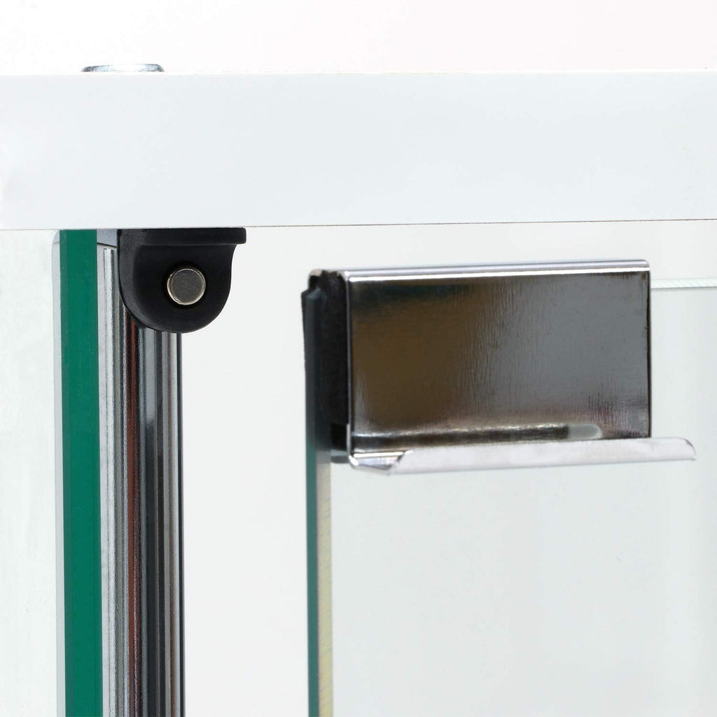 Fuji Boeki 97300 Collection Case, Figure Case, 3 Tiers, Width 16.7 x Depth 14.4 x Height 33.9 inches (42.5 x 36.5 x 86 cm), White, Tempered Glass, Full Glass, Assembly Required