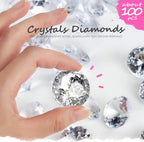 YGDZ Clear Acrylic Diamonds, 30mm Big Clear Crystals Diamond for Wedding Party Decoration Table Scatter Bridal Shower Vase Fillers, 1.5 Pounds