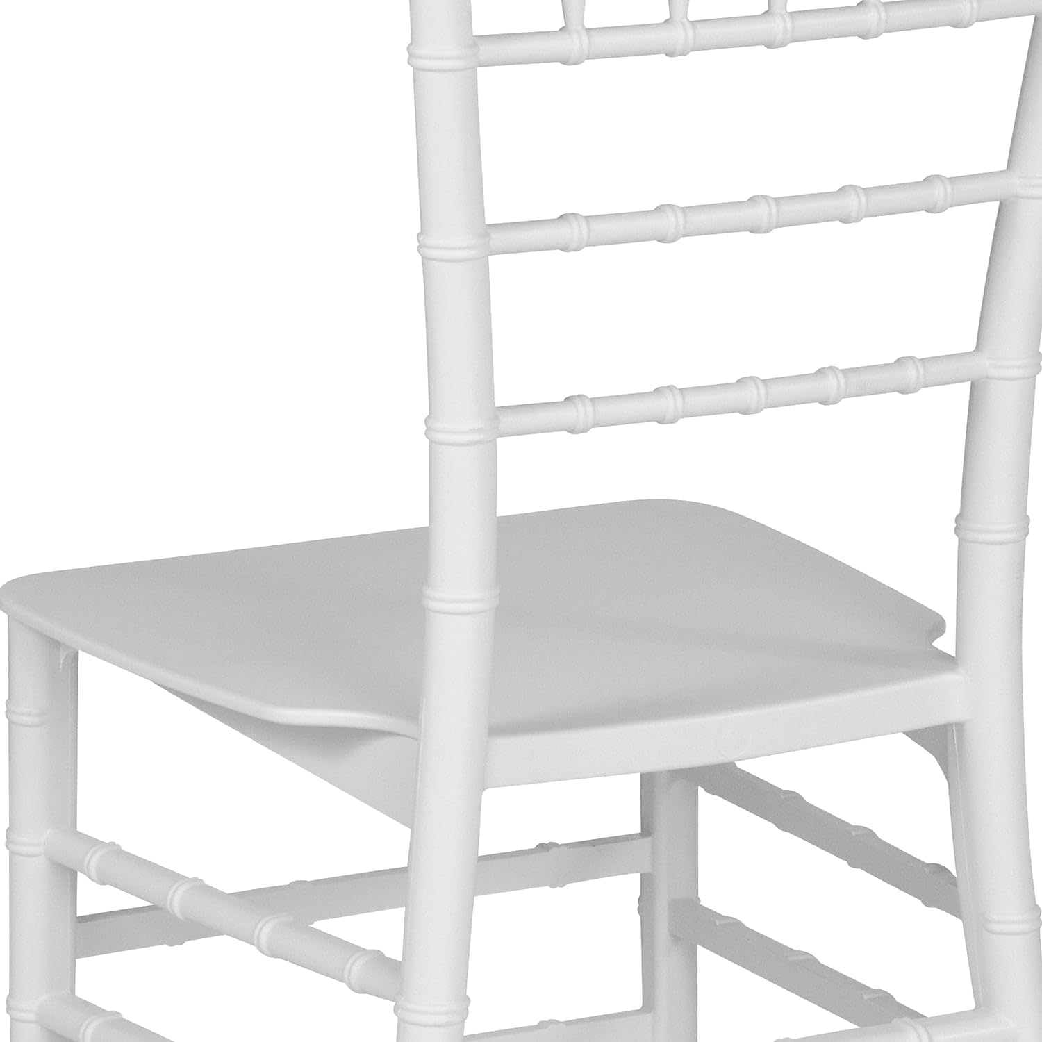Flash Furniture 2 Pack HERCULES PREMIUM Series White Resin Stacking Chiavari Chair