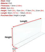 Vibeo Anti-Fall Floating Stairs Gap Blockers, 6 7 8 in High Under Couch Bottom Gap Filler, Clear L-Shaped Toy Blocker Guards for Sofa, Bed, Cabinet(6x31in (15x80cm))