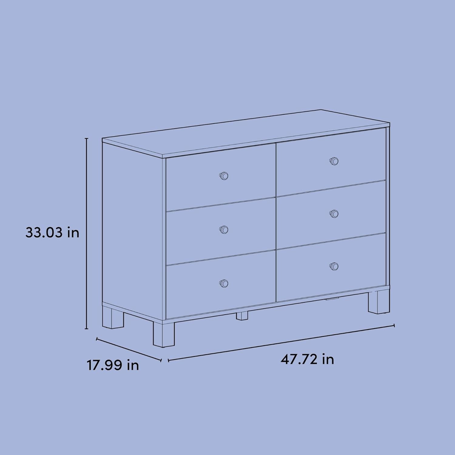 Storkcraft California 6-Drawer Double Dresser, Olive with Driftwood | GREENGUARD Gold Certified, Wood Dresser, Spacious Storage Organizer for Kids Bedroom, Safety Interlocking Drawer System