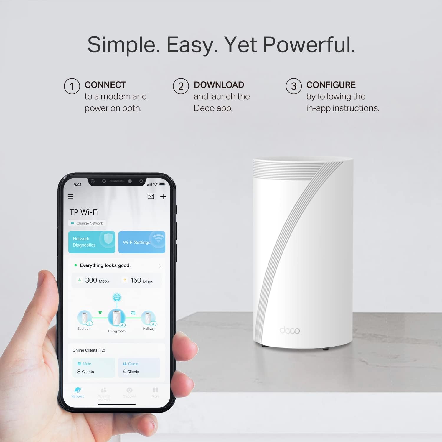 TP-Link Deco 7 Elite BE85 Tri-Band WiFi 7 BE22000 Whole Home Mesh System- 2-Stream 22 Gbps, 2X 10G + 2X 2.5G Ports Wired Backhaul, 8X High-Gain Antennas, VPN, AI-Roaming, HomeShield (1-Pack)