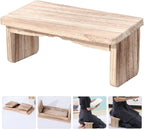 YARNOW Wood Meditation Bench Folding Kneel Stool with Cushion for Enhanced Meditation Practice and Space Saving, Portable Zen Stool for Beach and Traveling Use