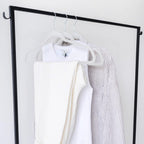 3 Sprouts - Adult Velvet Hangers - Non Slip Felt Clothing Hanger Set - Durable & Slim for Space Saving - Ideal Velvet Hangers for Organization - Lightweight Thin Clothes Hangers - Pack of 30 - Gray
