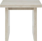 Roundhill Furniture Cavira Modern Faux Marble Living Room End Table, Beige