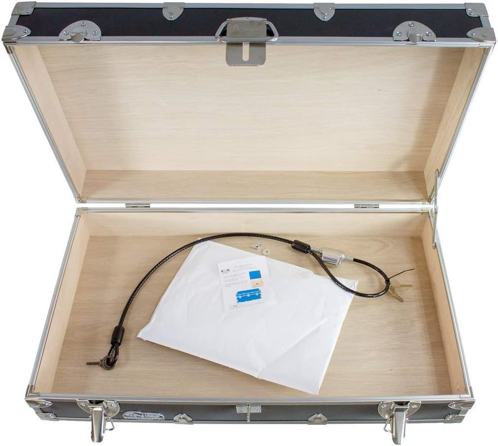C&N Footlockers College Dorm Room Under Bed - The Slim Lockable Trunk - 32 x 18 x 8.25 Inches (With Cable Lock)