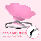 Olakids Sensory Spinning Chair, Flower Shape 360° Swivel Seat for Autistic Kids Autism ADHD Children with Non-Slip Design, Sit and Spin Toy for Body Balance Coordination Training (Pink)