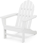 Polywood Classic Adirondack Chair & Long Island 18" Side Table Bundle, White