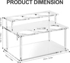 Acrylic Coffee Syrup Organizer, 2 Tier Coffee Syrup Rack (6 Bottle Capacity), Syrup Bottle Holder Stand for Coffee Bar, Kitchen Countertop Syrups, Condiments and Wine (Transparent)