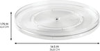 iDesign Plastic 14.5-Inch Round Lazy Susan Organizer for Kitchen or Pantry Storage - Set of 4 - Clear