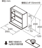 Nakabayashi CCM-N001S Case/Mini Clear Acrylic Shelf Type Brown