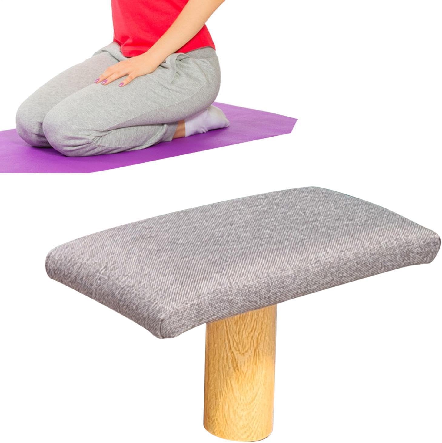 Meditation Bench Portable Kneeling Stool | Wooden 31×16×16cm Prayer Seat Zen Sitting Bench Foldable Balance Stool for Mindfulness Yoga Sensory Training Quiet Meditation Support