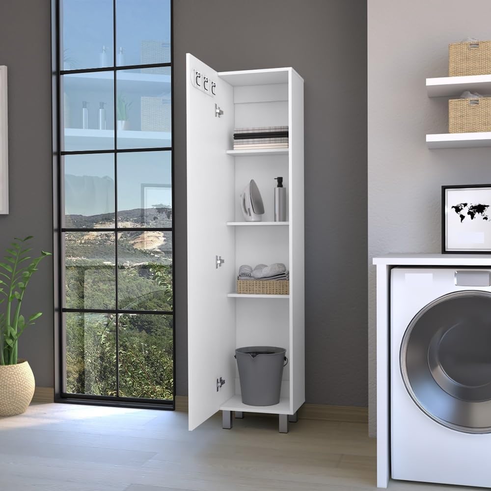 Modern Storage Cabinet, Tall Narrow Locker for Launday Living Room Hallway,for Kitchen Home