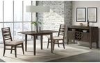 Pemberly Row Contemporary Wood Drop Leaf Table, 50 x 36 x 30 in, Brushed Mango Finish, Solid Mango Hardwood, Hinged Drop Leaves, Square Legs, Versatile Accent Table for Dining or Living Room Use