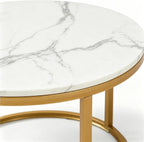 Stylish Round Nesting Coffee Table Combination Space Saving Stackable Design Suitable for Living Room Use Mesa De Centro para Sala Refines Overall Room Appearance