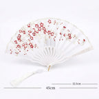 Folding Fans Hand Fan Foldable: Handheld Fan Chinese Folding Fans for Women Wedding Decoration Dancing Party