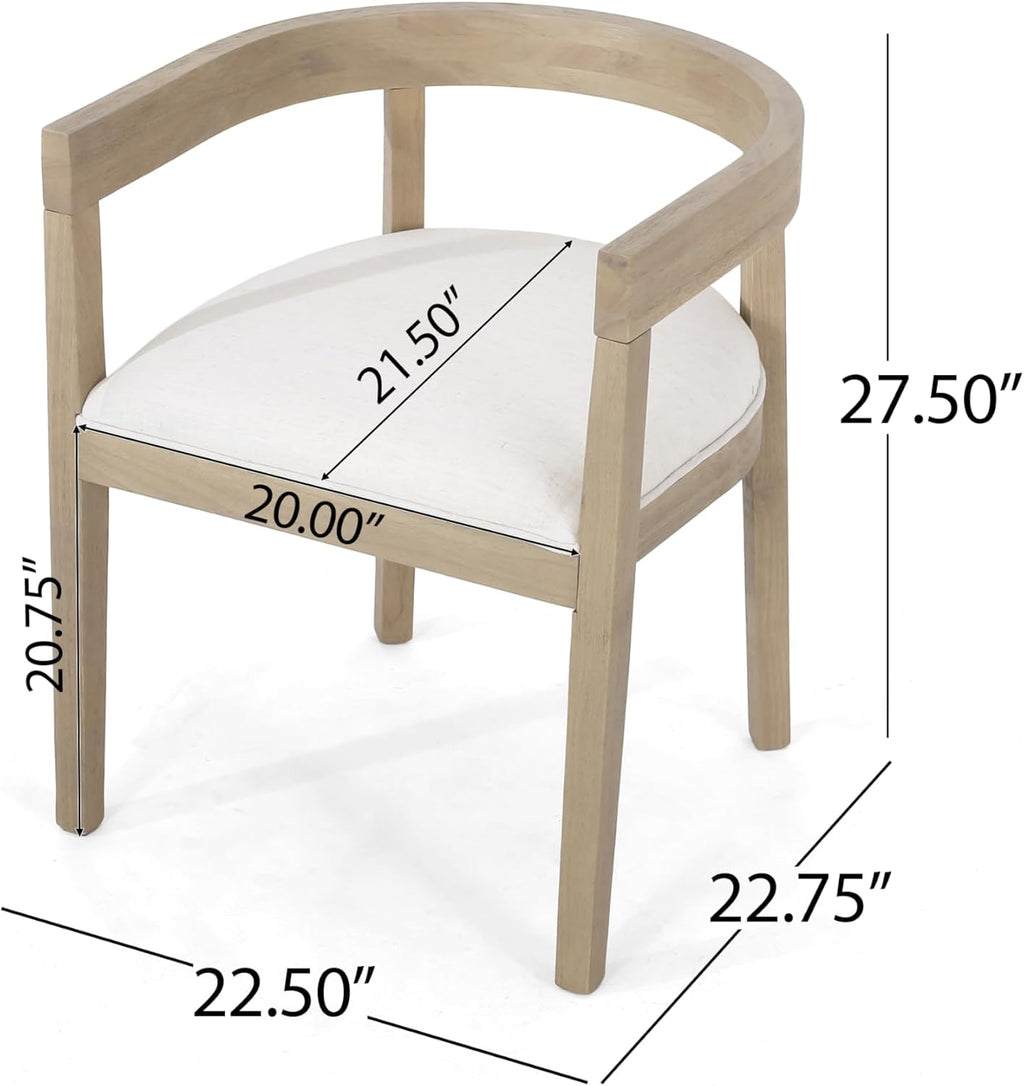Christopher Knight Home 7 Piece Dining Table Set for 6, 88" Oval Cylinder Kitchen Table & Chairs, MDF Wood Dining Room Table Set with 6 Upholstered Chairs, Farmhouse Breakfast Table Set, Light Ash