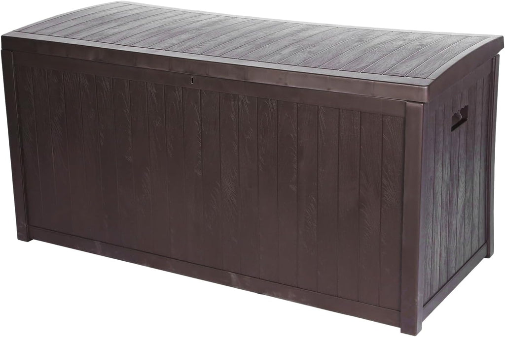 Large Storage Bench Lockable Outside Storage Box Container Waterproof for Furniture Outdoor Cushions Garden Pool Tools