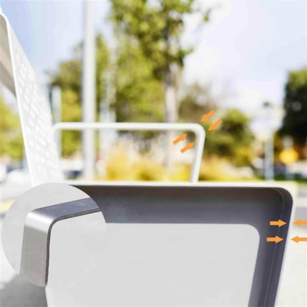 Garden Modern Outdoor Bench with Backrest and Armrests, Suitable for 2-4 People Seat(Large)