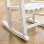 Toddler Rocking Chair Kids Child Wooden Small Baby Comfy Rocker Chairs Furniture for Nursery Bedroom Livingroom Outdoor Reading Room, Ages 3-6, Anti-Tip Design Safe & Sturdy White