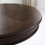 Furnifact Espresso, Pedestal Table, MDF Construction, Pedestal Base, Durable Home Design, Warm Stylish Finish, Quality Build for Home