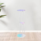 Acrylic Side Table, 3-Tier Modern End Table 20x20x60cm (7.9x7.9x23.6in) for Bedroom, Living Room, Office, Balcony