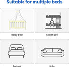Bed Mosquito Net Canopy, Large Dome Hanging Mosquito Net for Single/Double Bed, Crib & Hammock, 12m Coverage, Ideal for Home & Travel, White