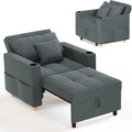 YODOLLA Sleeper Chair for Adults, 38" Extra Wide Convertible Chair Bed, Upgraded 3-in-1 Pull Out Single Sofa with Adjustable Backrest, Cup Holder for Living Room Apartment Small Space, Dark Grey