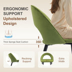 Dining Chairs Set of 4, Upholstered Velvet Dining Room Chairs with Ergonomic Curved Backrest, Wooden Modern Kitchen Chair for Kitchen Restaurant Cafe, Pistachio Green