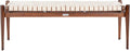 Safavieh Couture Home Dilan 47-inch White and -Light Brown Leather Weave Bench