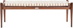 Safavieh Couture Home Dilan 47-inch White and -Light Brown Leather Weave Bench