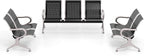 KINTNESS 7 Seat Reception Chair Benches Office Chair Guest Heavy Duty Waiting Room Chairs with Arms for Lobby, Office, Bank, Hospital Bench, Black