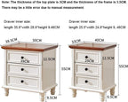 Nightstand Simple Modern Solid Wood Bedside Storage Cabinet with 3 Layers of Drawers And 4 Wooden Feet Bedroom Light Luxury Bedside Table Needed